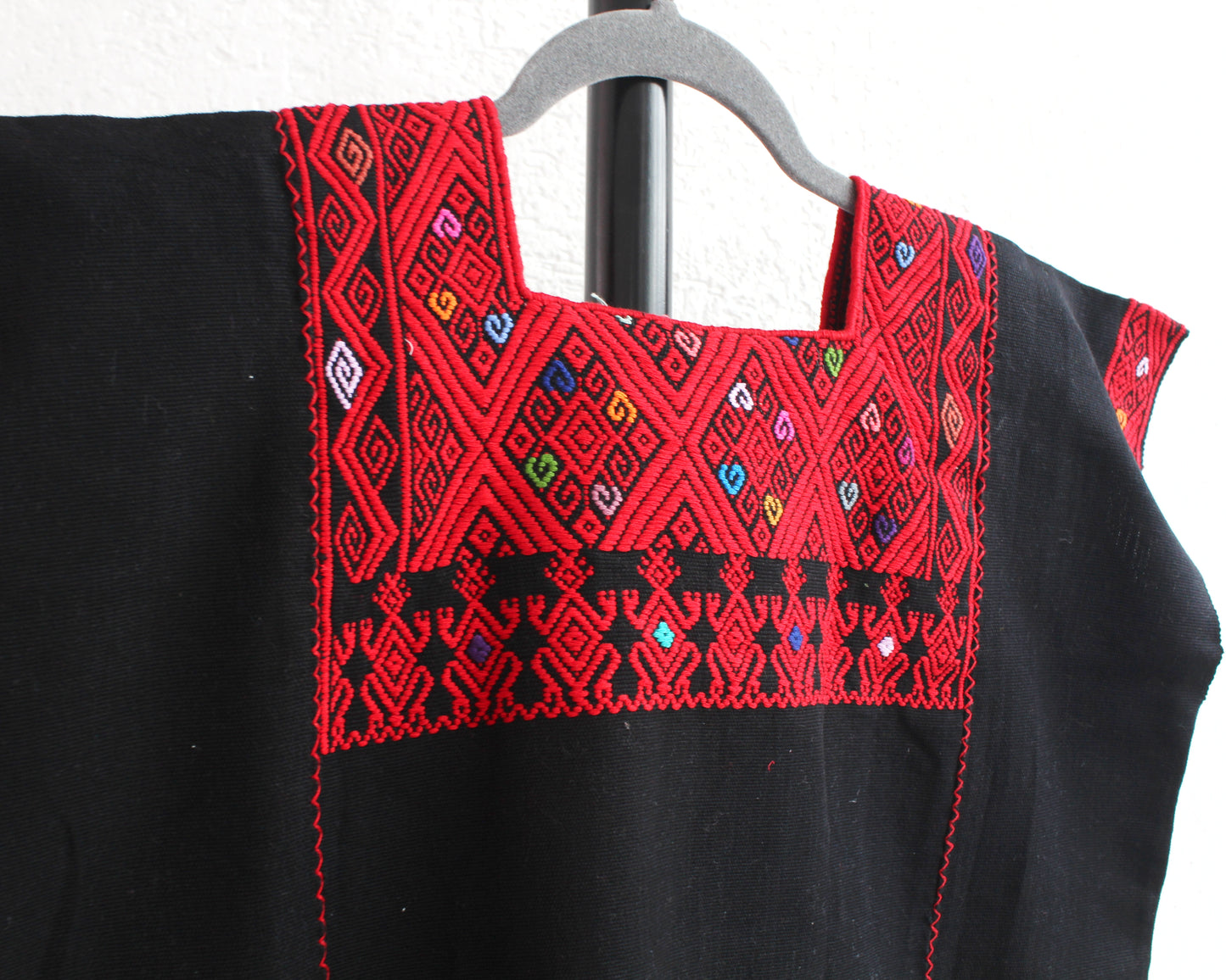Top Telar de Cintura Pejel Rojo Negro