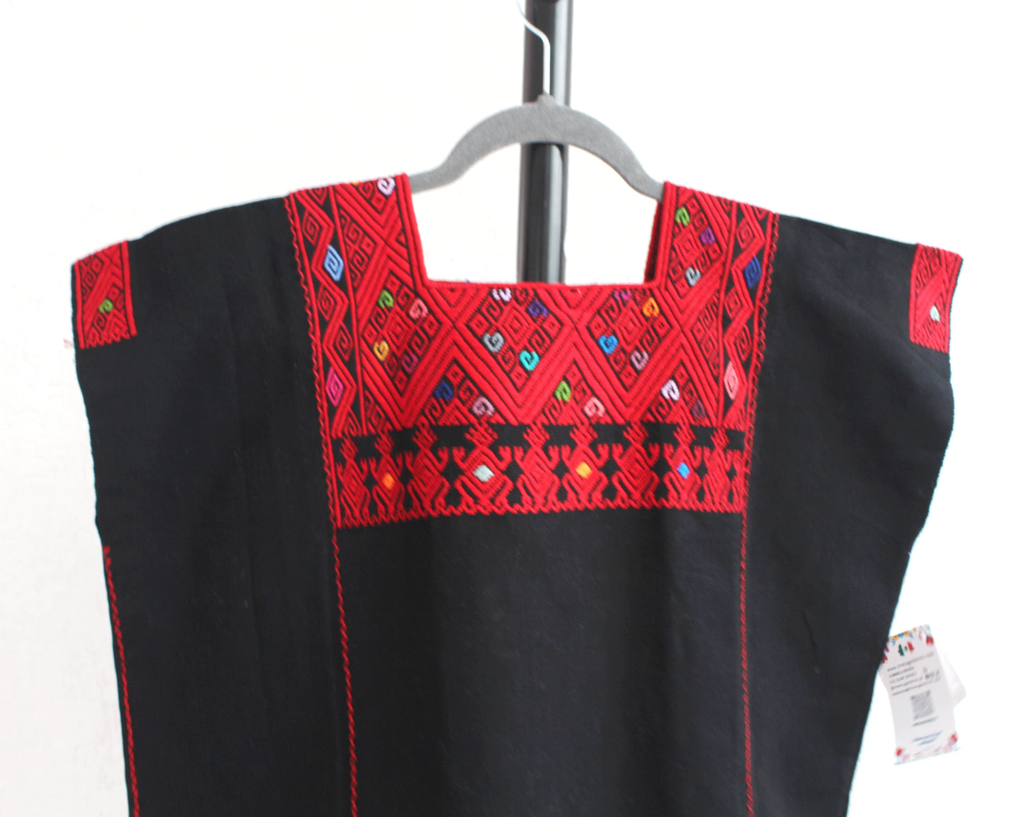 Blusa Huipil Pejel Rojo Negro XL XXL