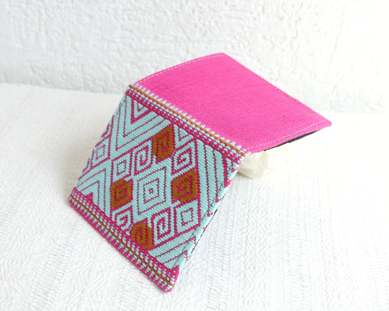 Tarjetero Pejel Turquesa Rosa