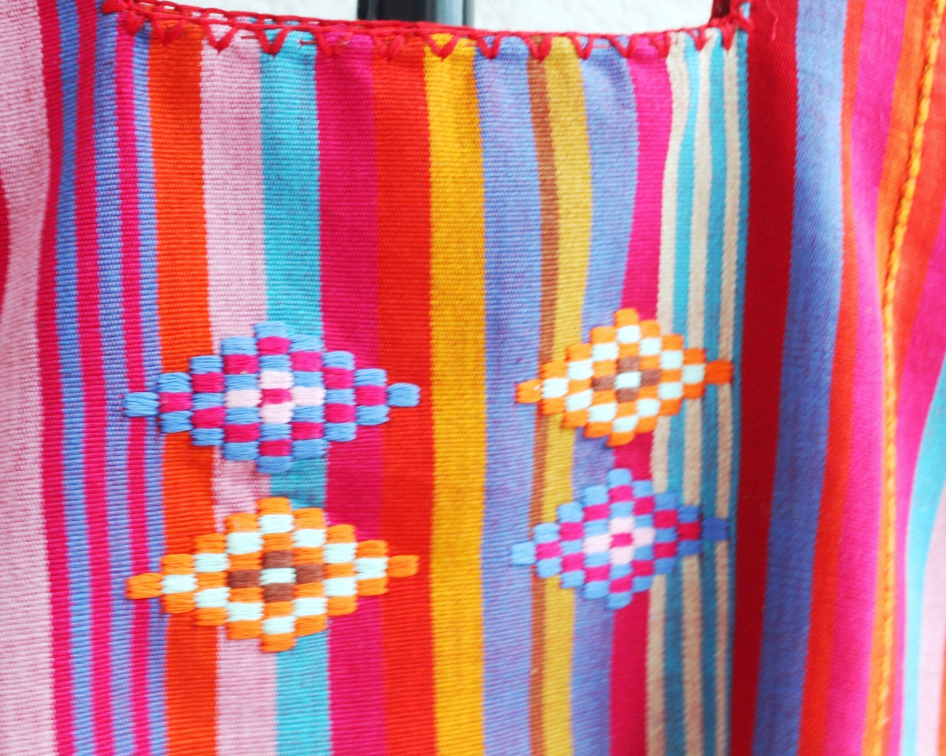 Top Telar de Cintura Rombos Rosa Mx
