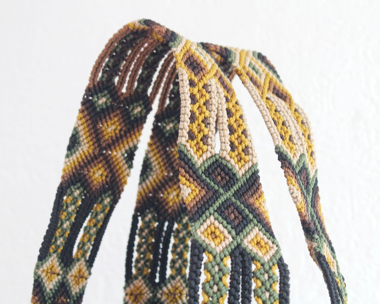 Bolso de mano Negro Verde Café