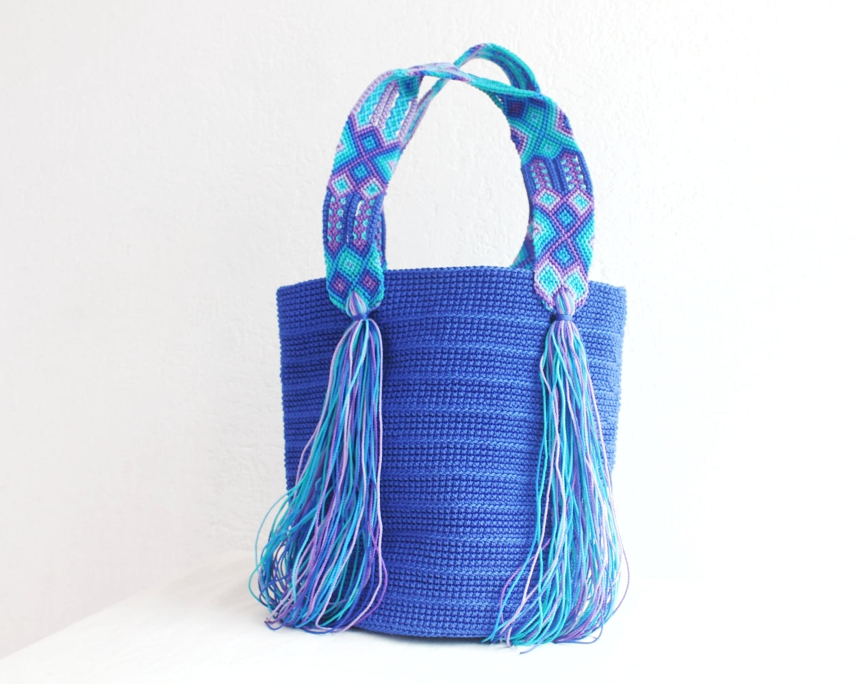 Bolso de mano Azul Rey Lila Morado