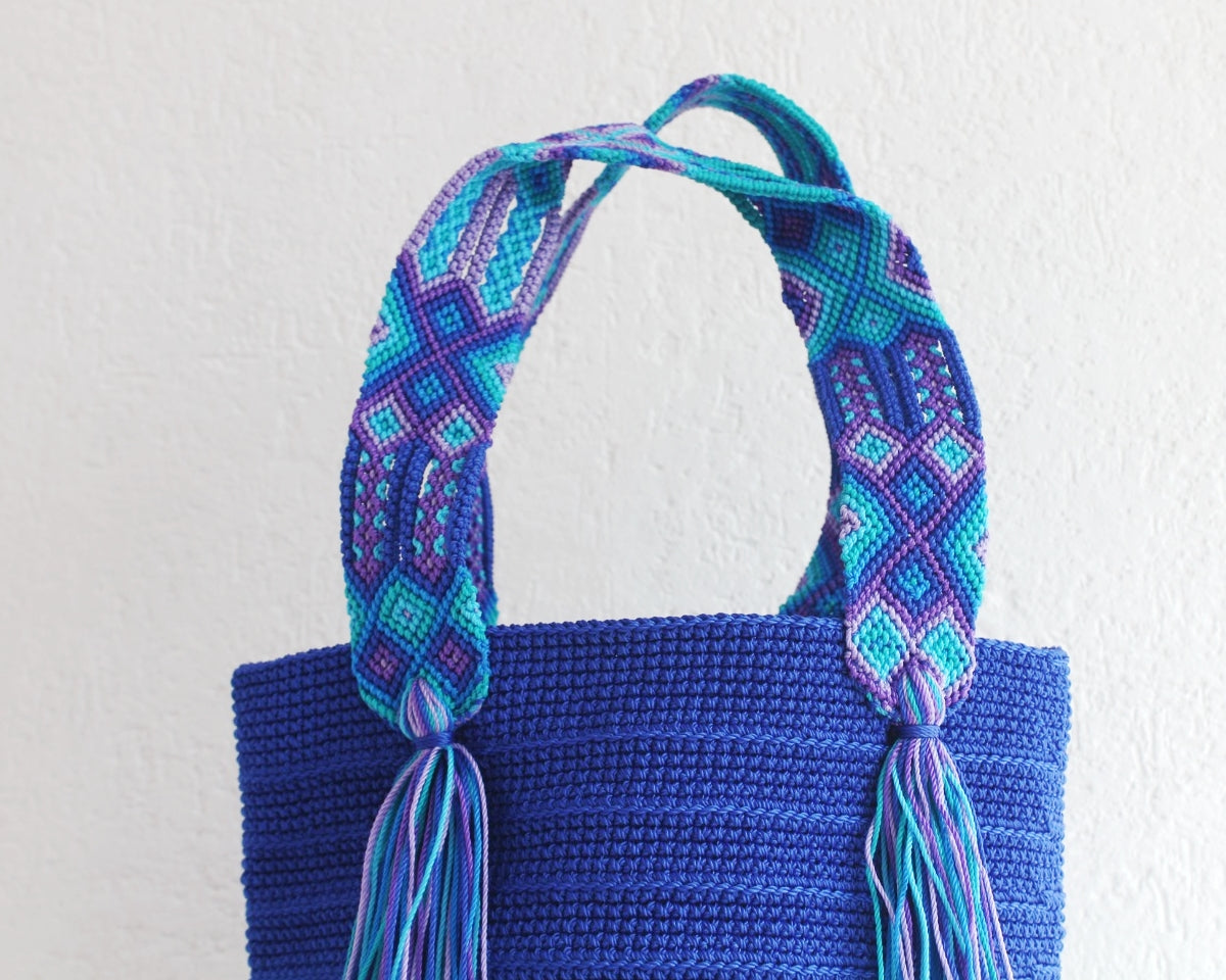 Bolso de mano Azul Rey Lila Morado