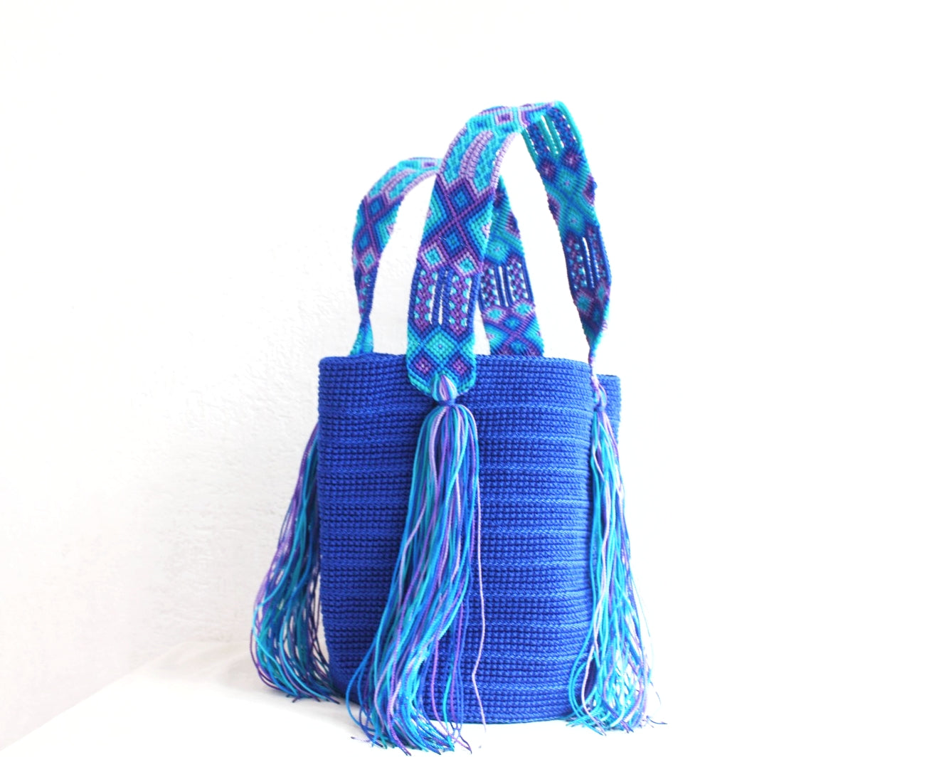 Bolso de mano Azul Rey Lila Morado