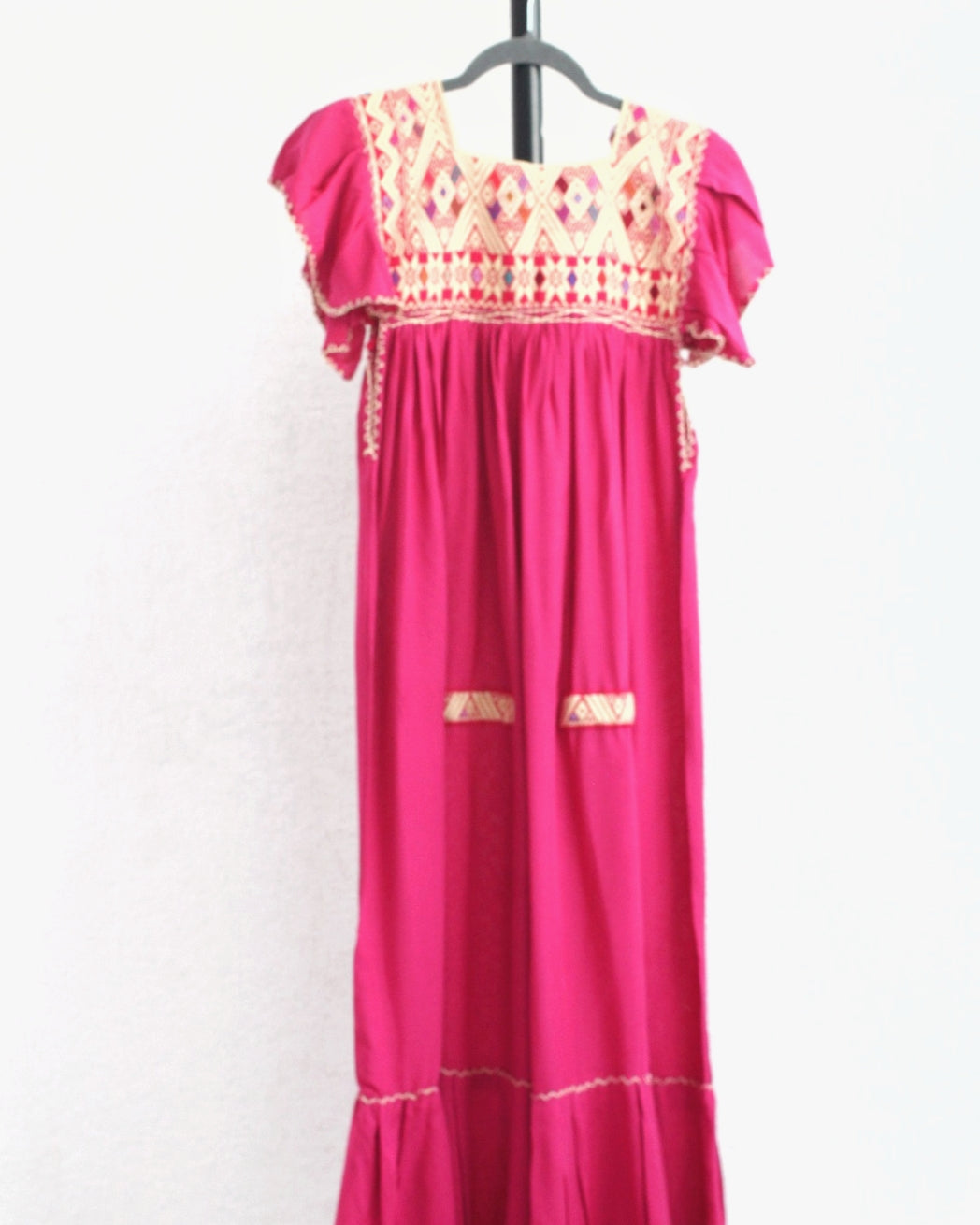 Vestido Cristina Pejel Rosa Mexicano