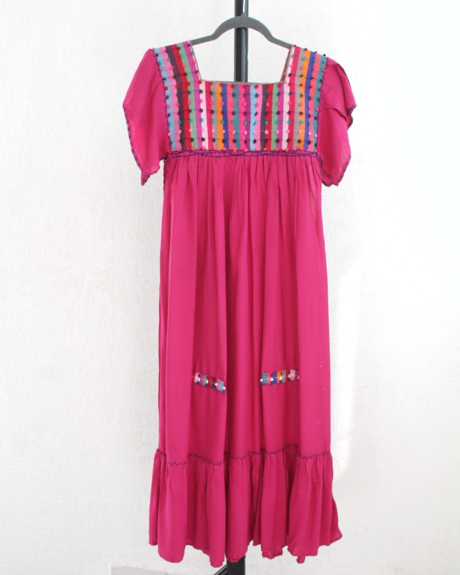Vestido Nuditos Rosa Mexicano