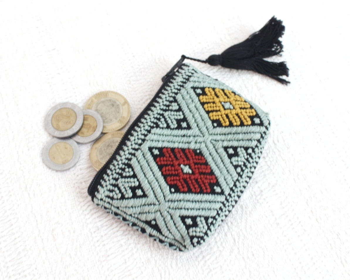 Mini Monedero Estrellas Verde Menta