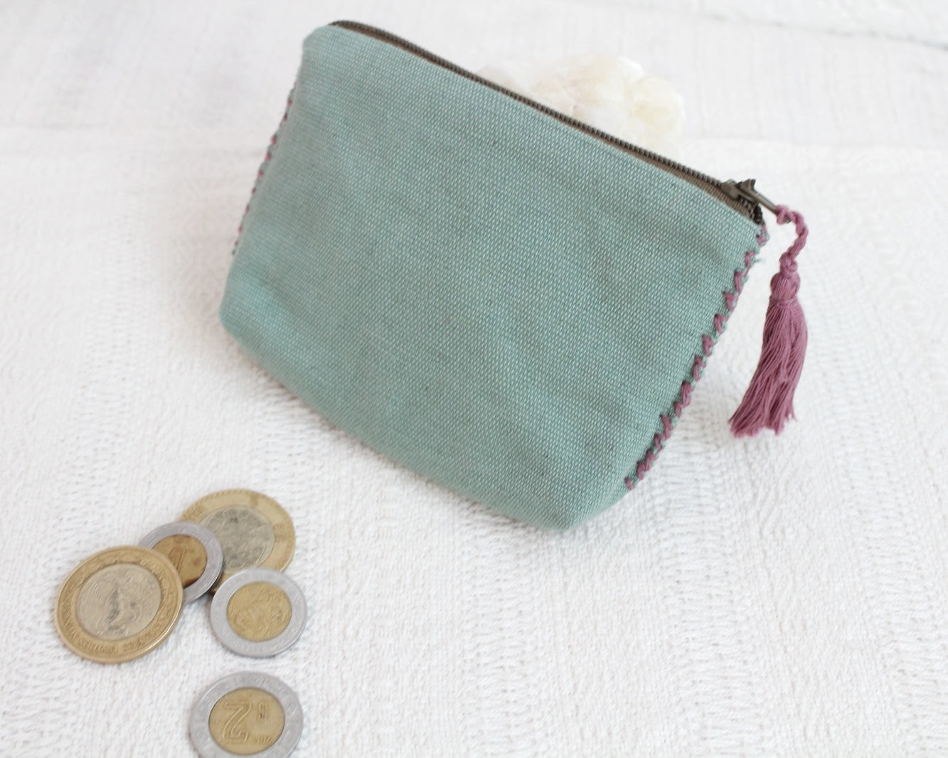 Monedero Estrellas Menta Rosa