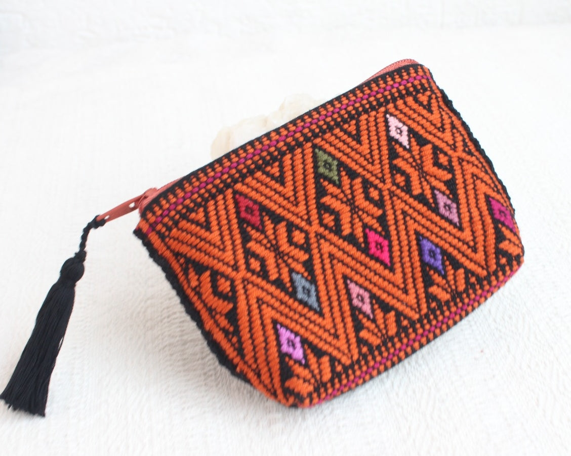 Monedero Estrellitas Naranja Negro