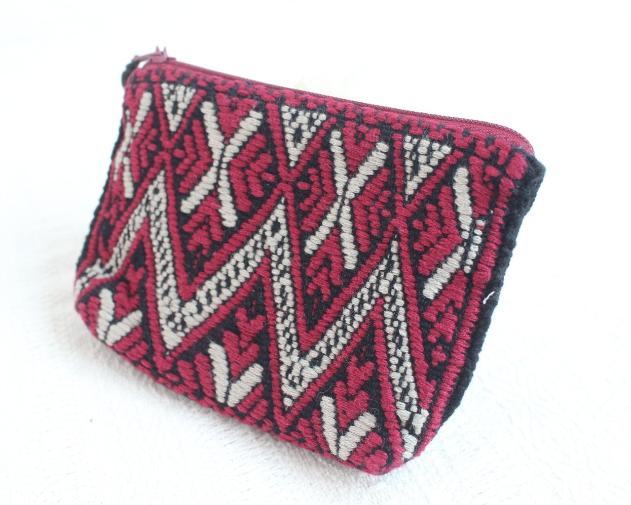 Monedero Flores Rojo Crema