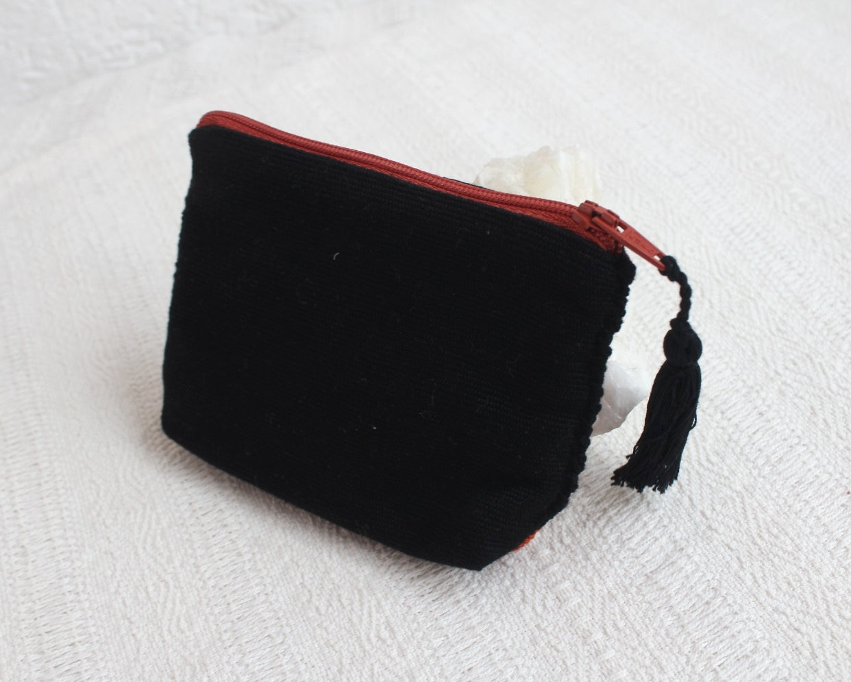 Monedero Estrellitas Naranja Negro