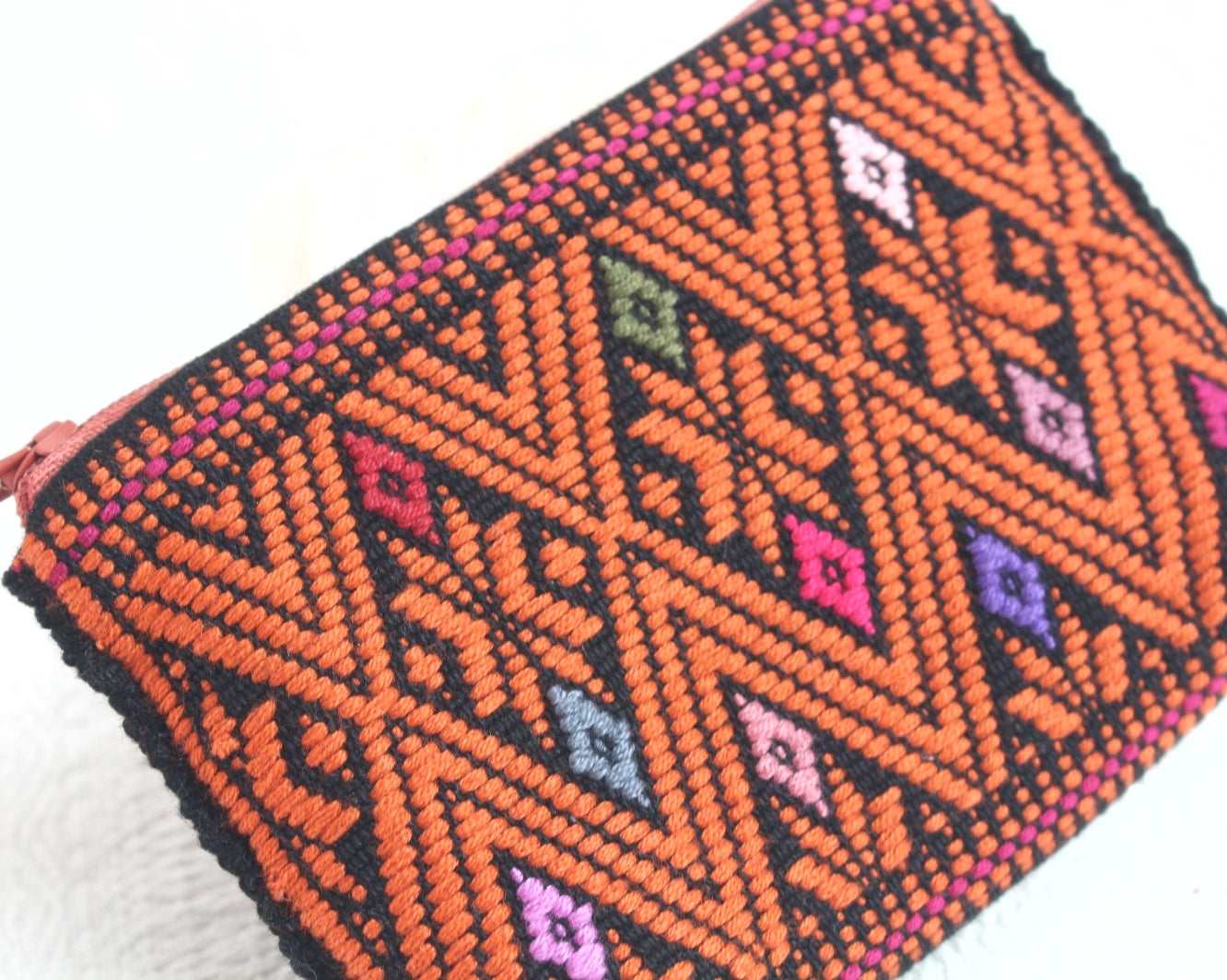Monedero Estrellitas Naranja Negro