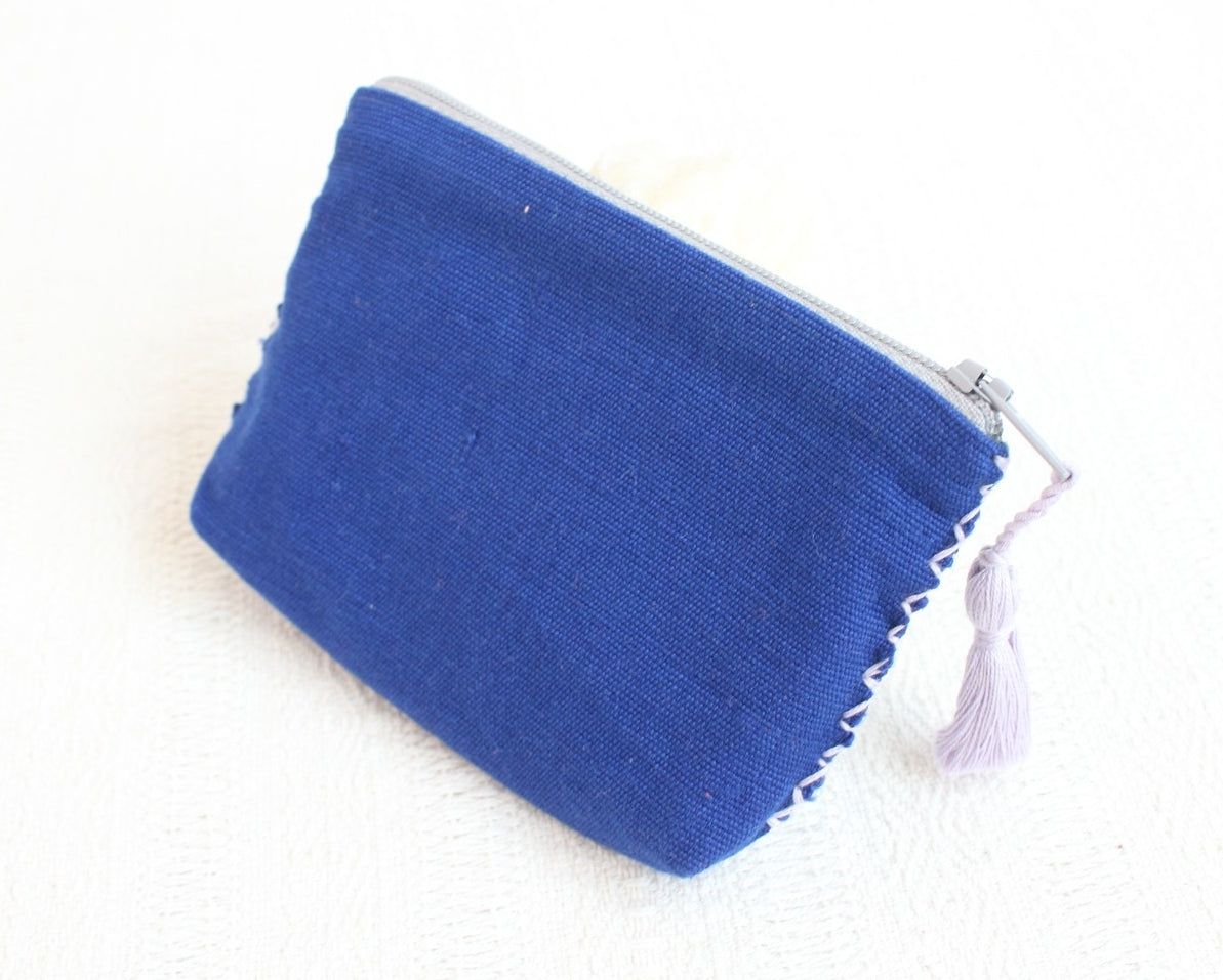 Monedero Pejel Blanco Azul Rosa