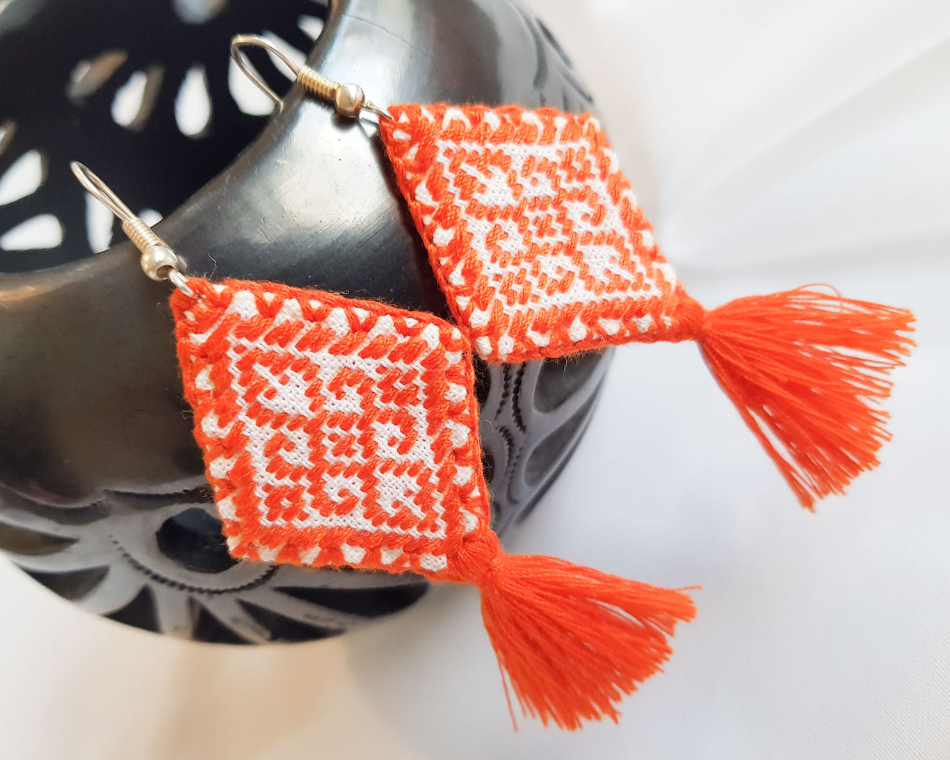 Aretes Grecas Naranja