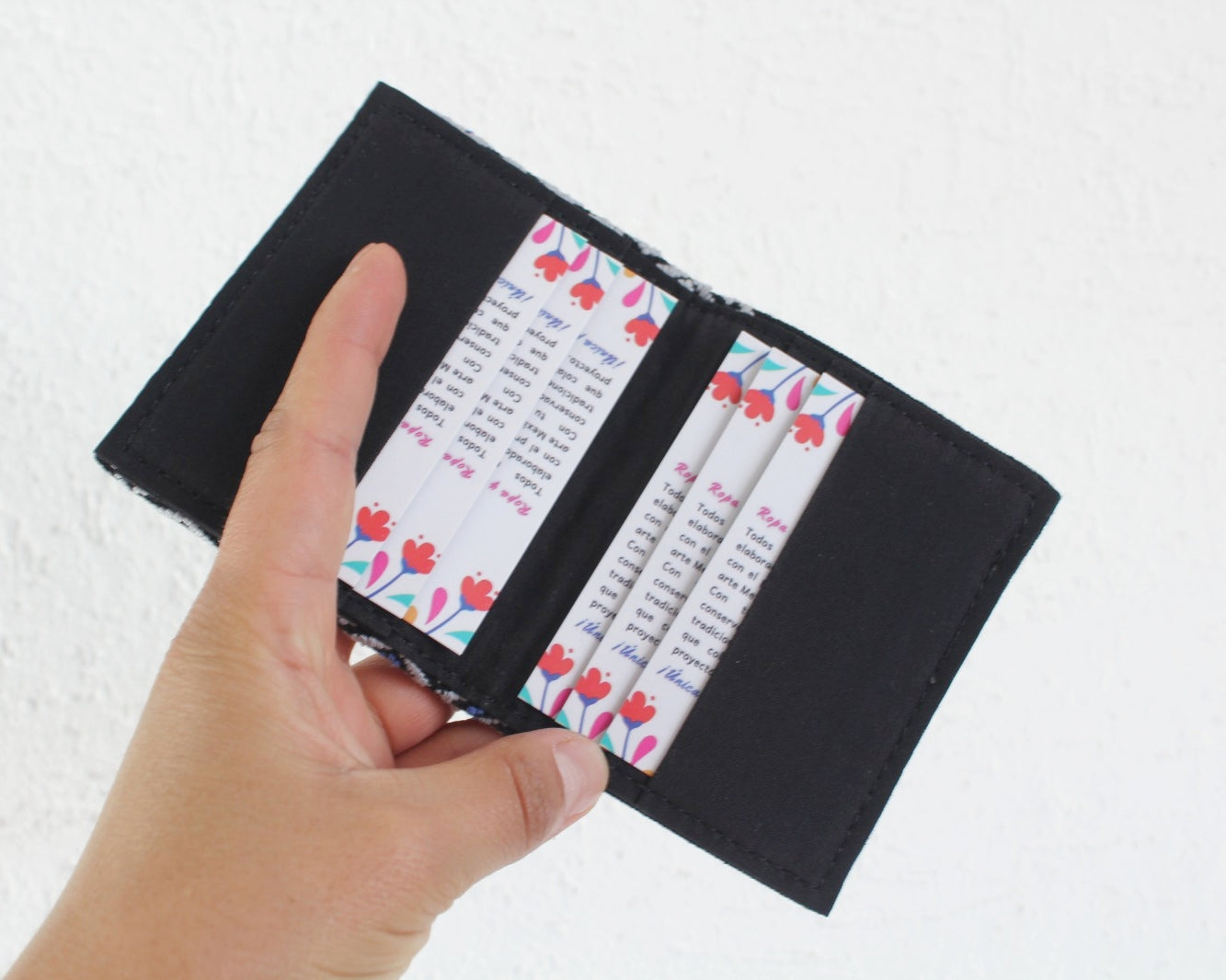 Tarjetero Estrellas Morado Rojo