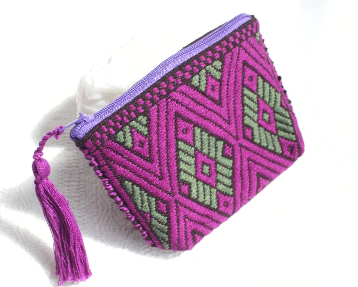 Monedero Estrellas Verde Morado Negro