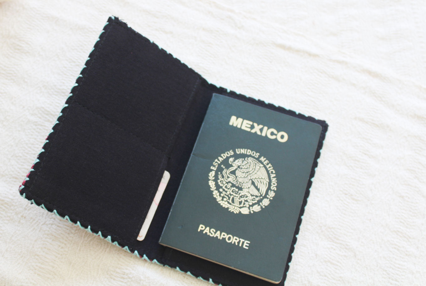 Porta Pasaporte Pejel Violeta Azul Claro