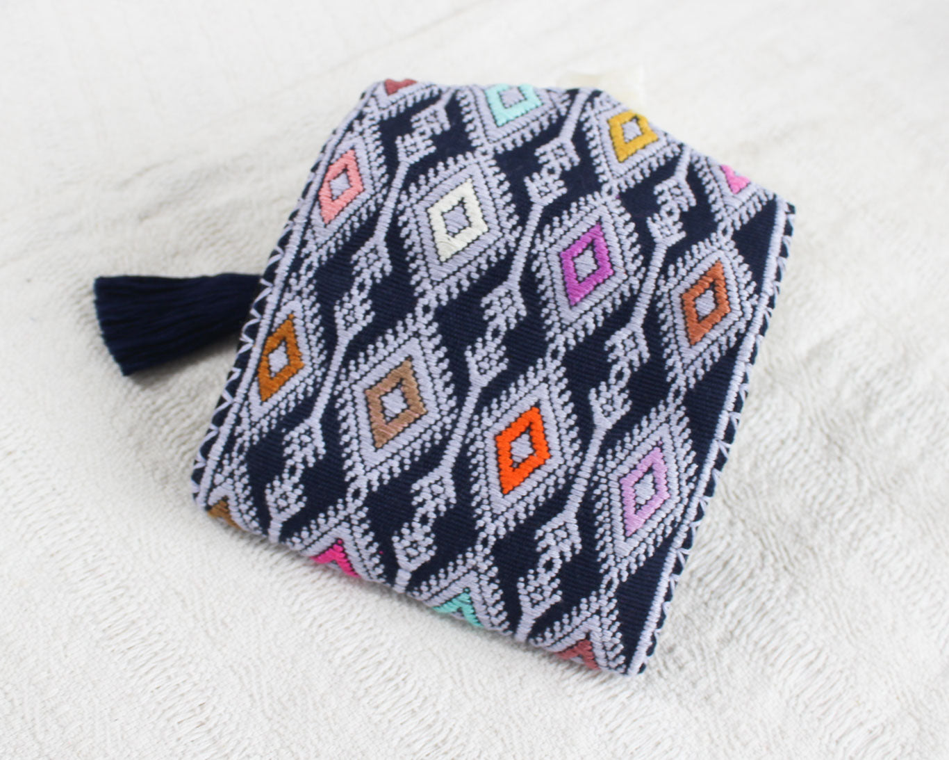 Cartera Estrellas con Coronas Azul Marino