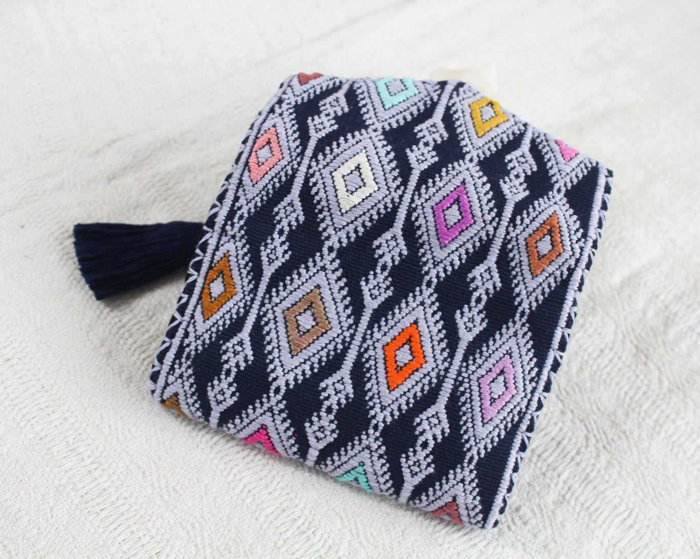 Cartera Estrellas con Coronas Azul Marino