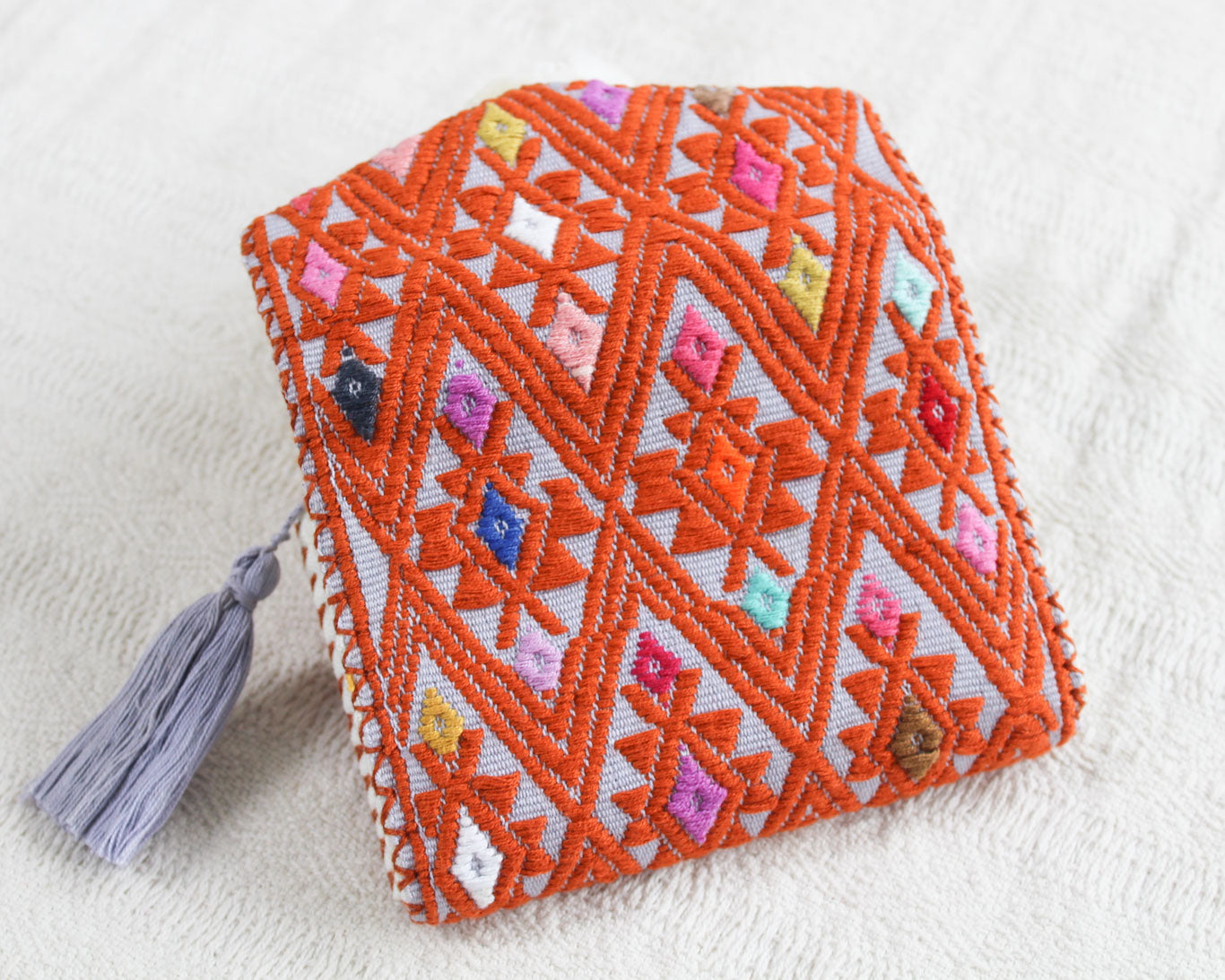 Cartera Estrellas D Naranja Gris