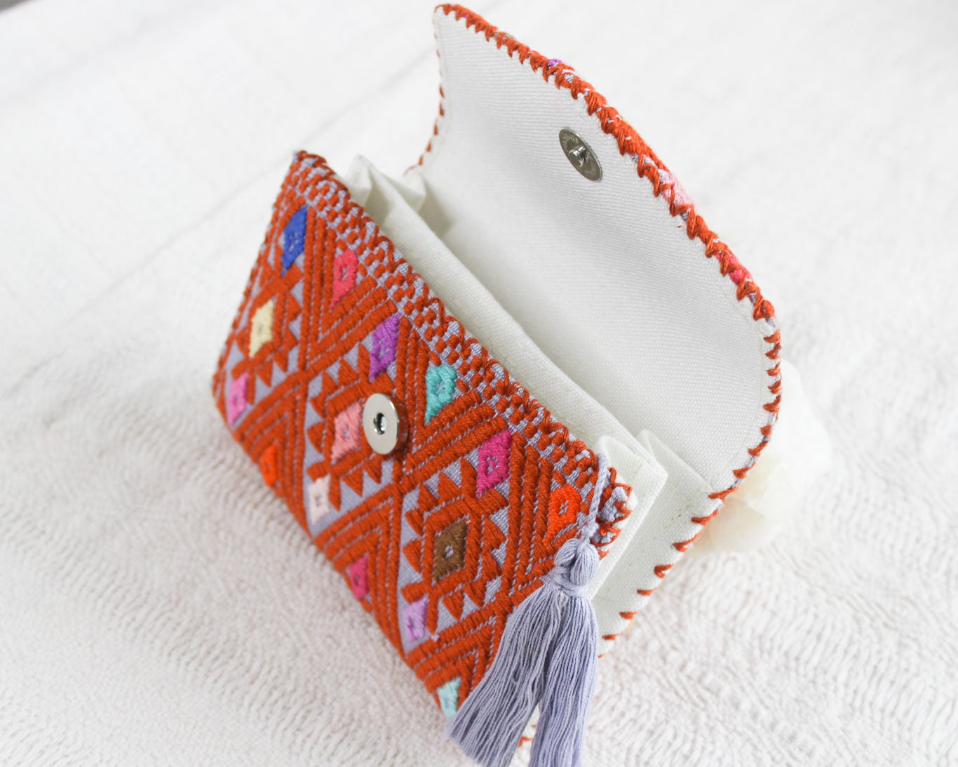 Cartera Estrellas D Naranja Gris