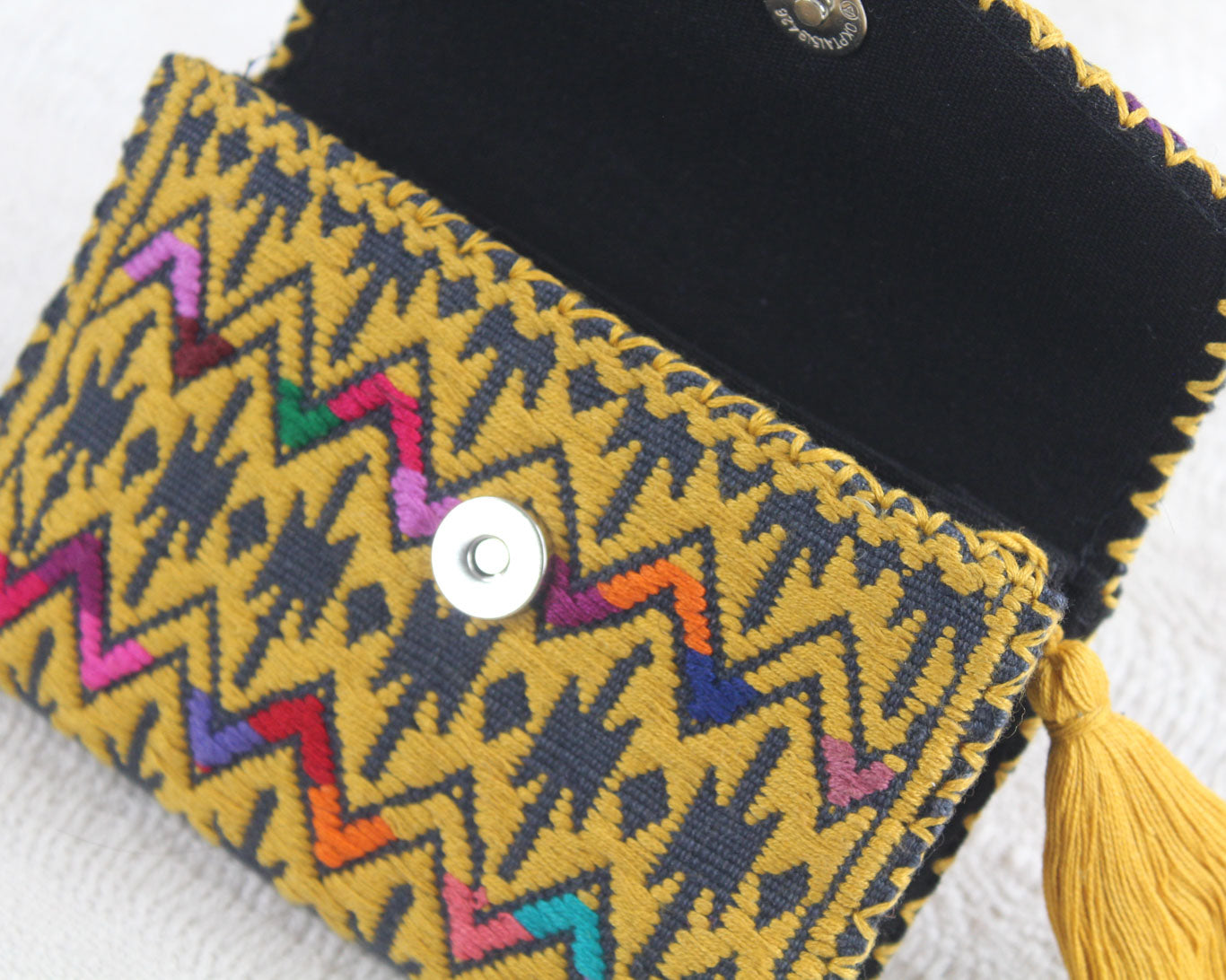 Cartera Lluvia de Estrellas Mostaza Gris