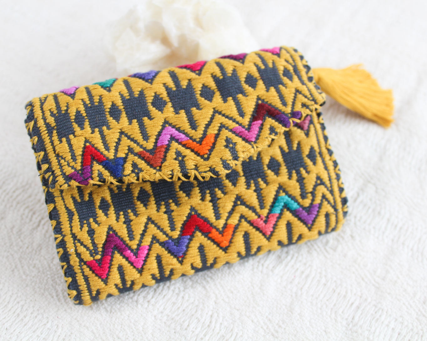Cartera Lluvia de Estrellas Mostaza Gris