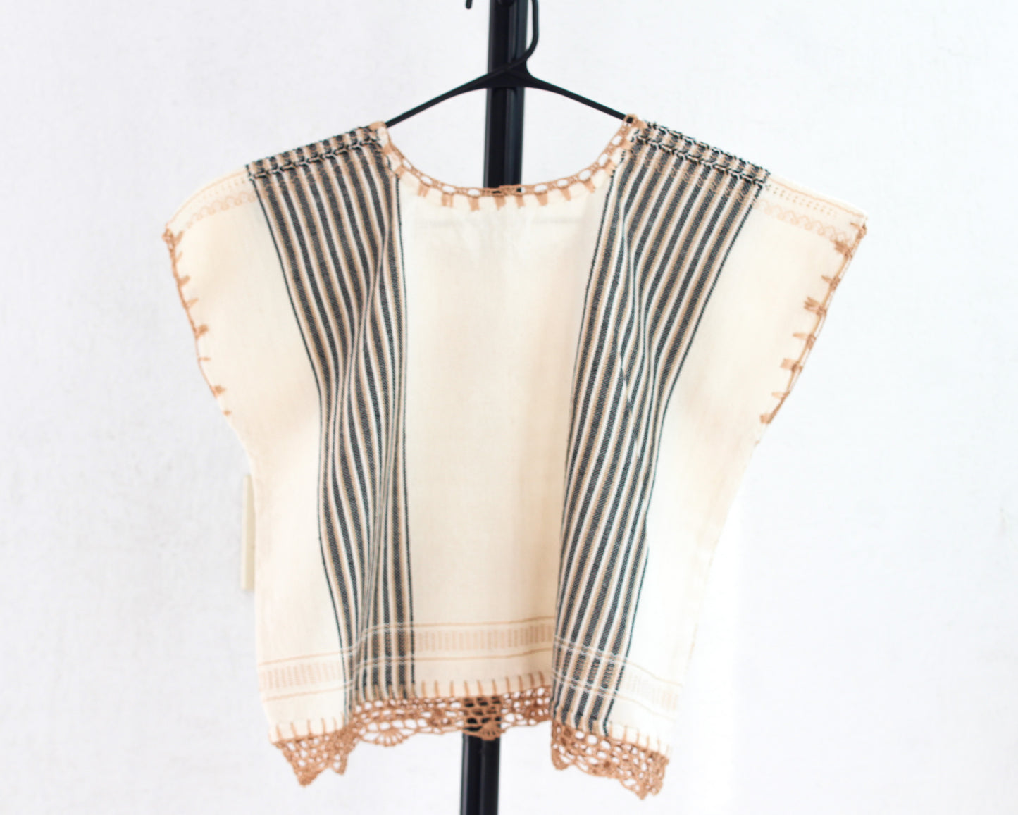 Crop Top Carmen Beige Negro