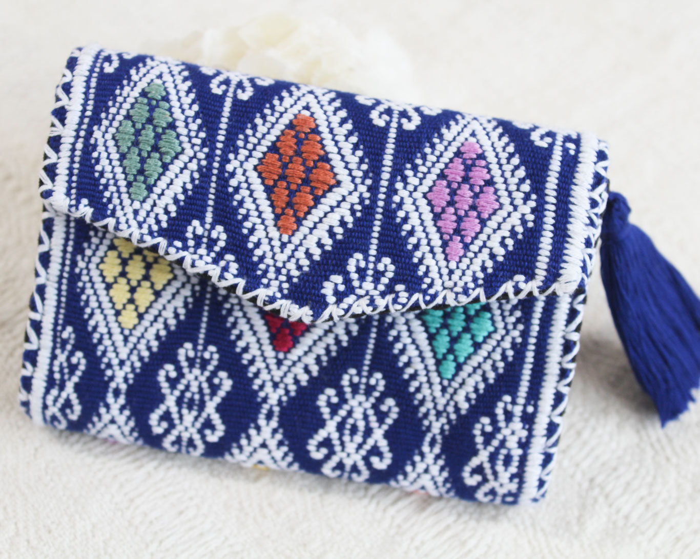 Cartera Estrellas con Coronas Colores Azul Rey