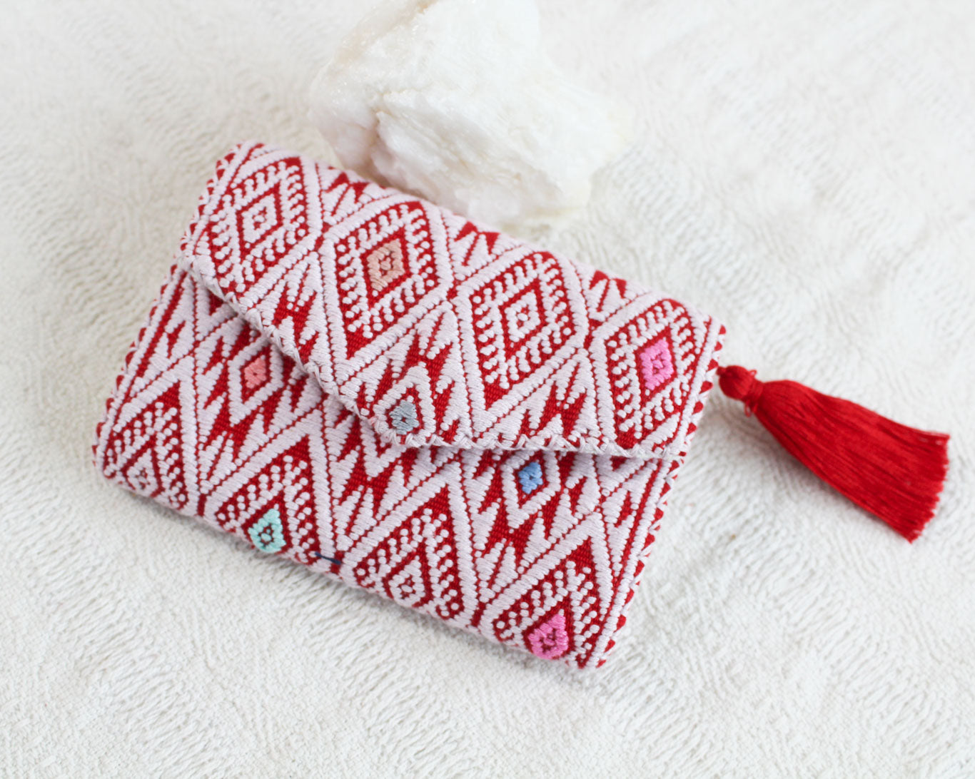 Cartera Estrellitas de puntitos Blanco Rojo