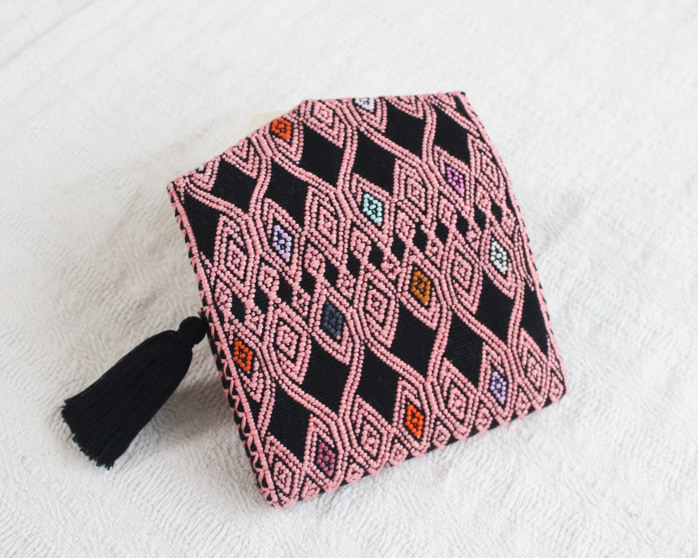 Cartera Rizado Rosa Negro