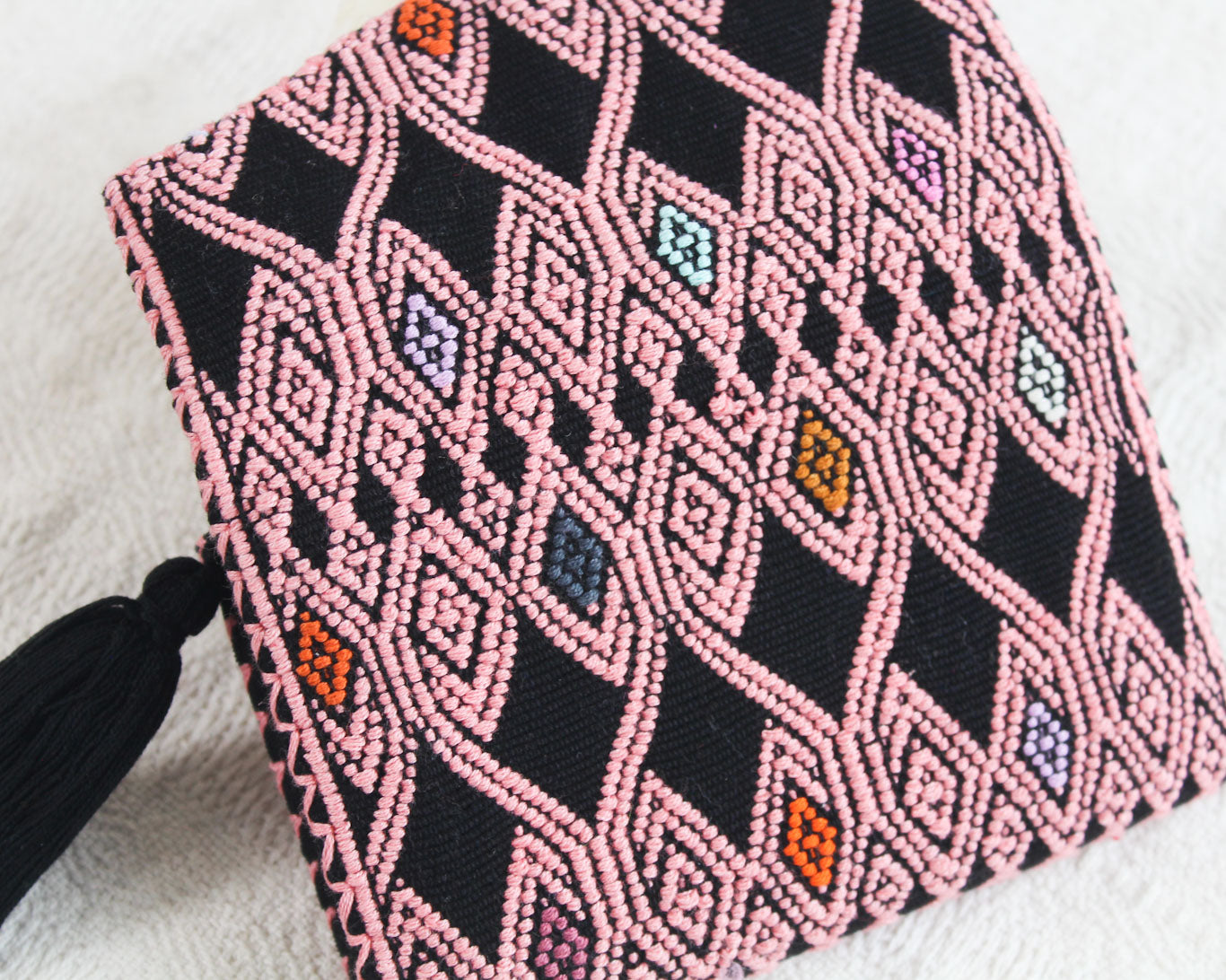 Cartera Rizado Rosa Negro