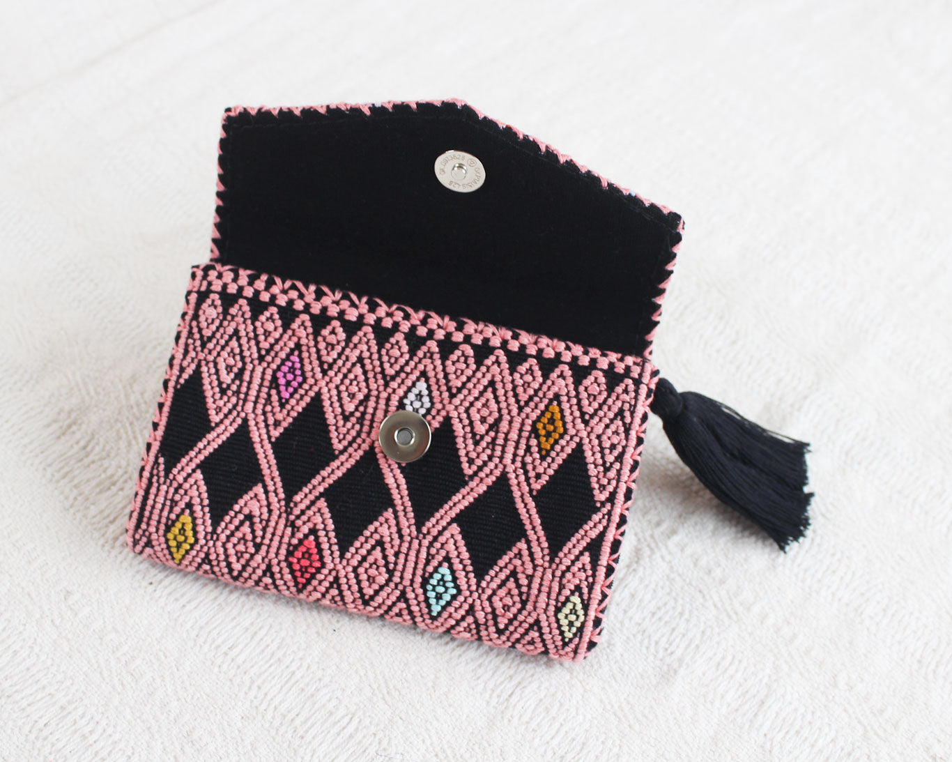 Cartera Rizado Rosa Negro