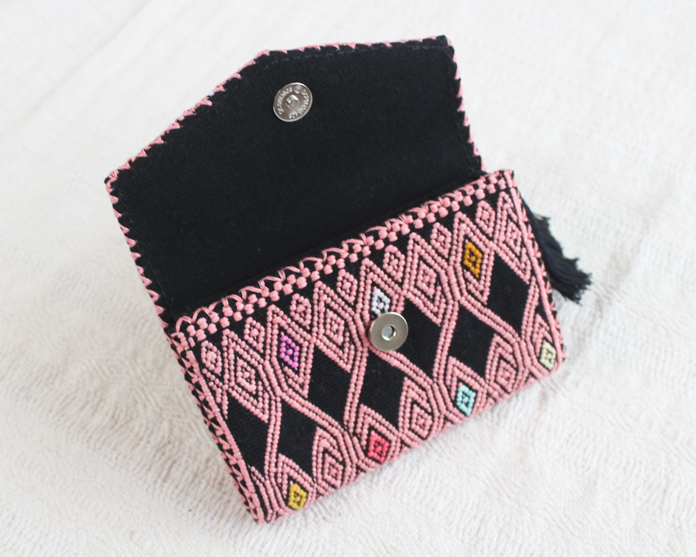 Cartera Rizado Rosa Negro