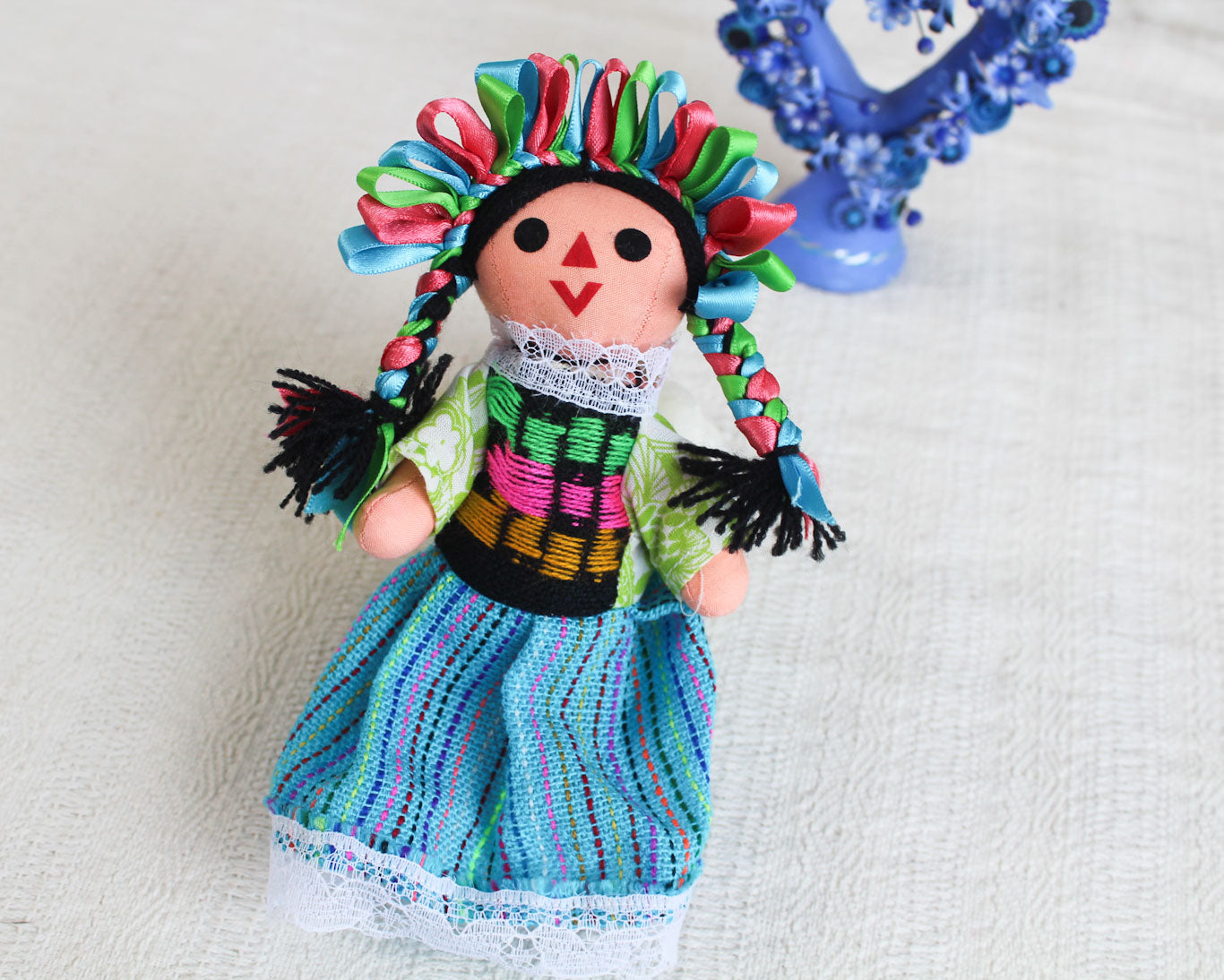 Muñeca Lelé Mediana Azul Coral Verde