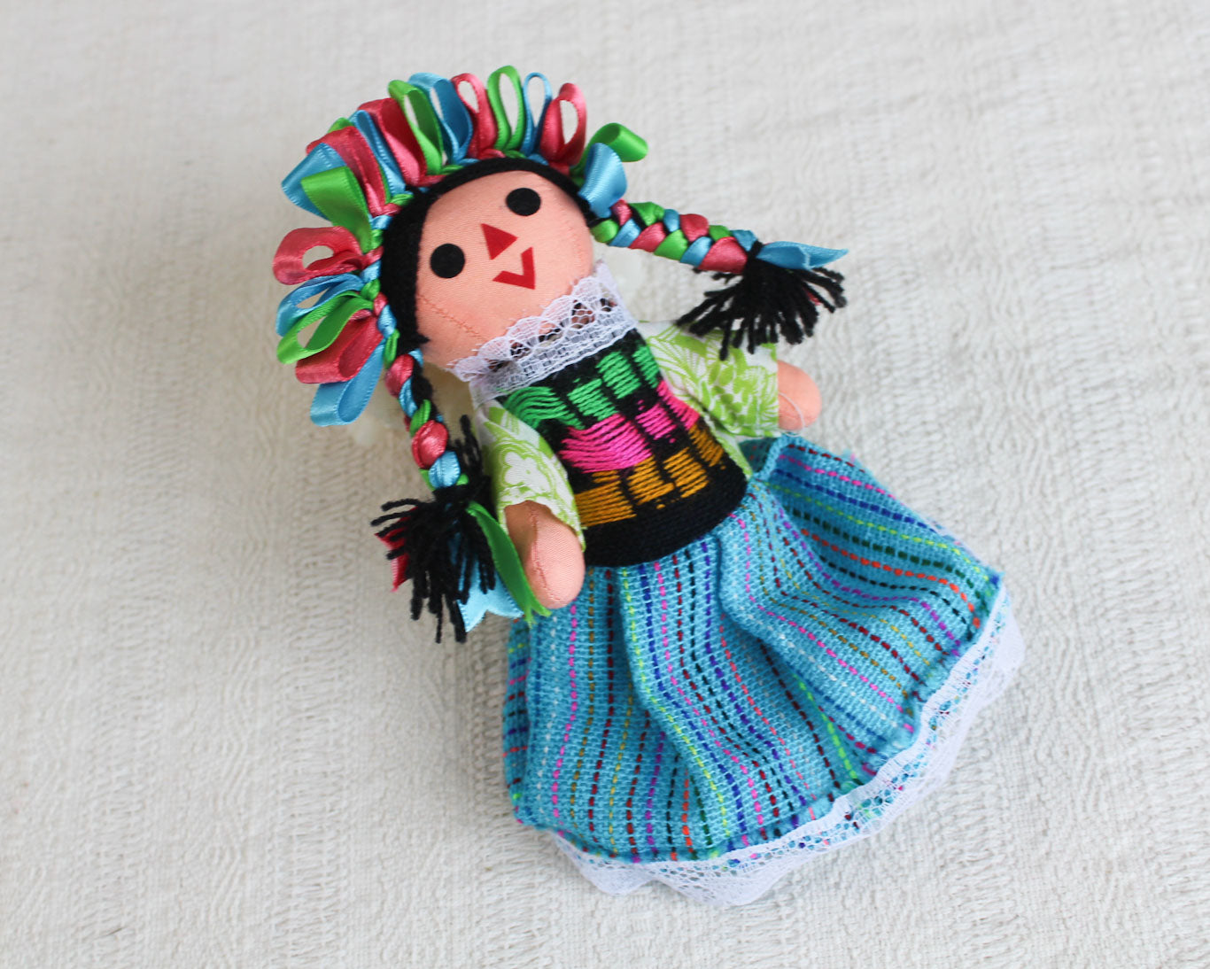 Muñeca Lelé Mediana Azul Coral Verde