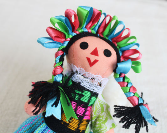 Muñeca Lelé Mediana Azul Coral Verde