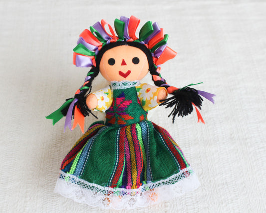 Muñeca Lelé Mediana Lila Coral Verde