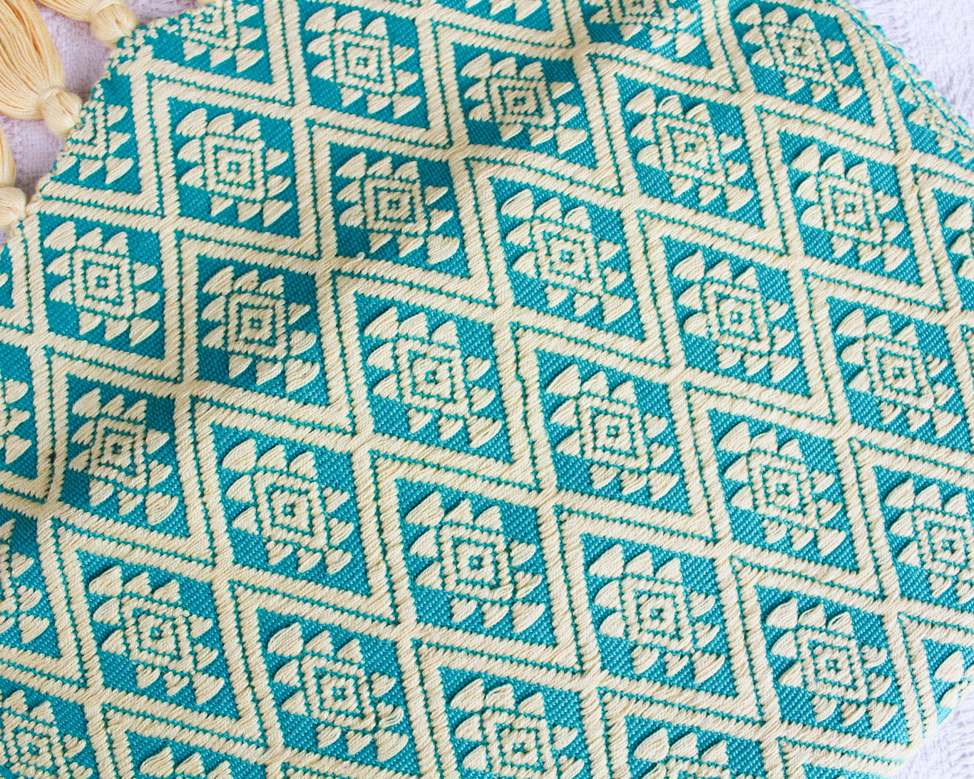 Clutch Artesanal Estrellas D Amarilla Verde