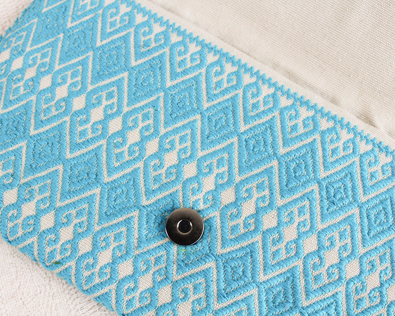Clutch Artesanal Rizado Azul