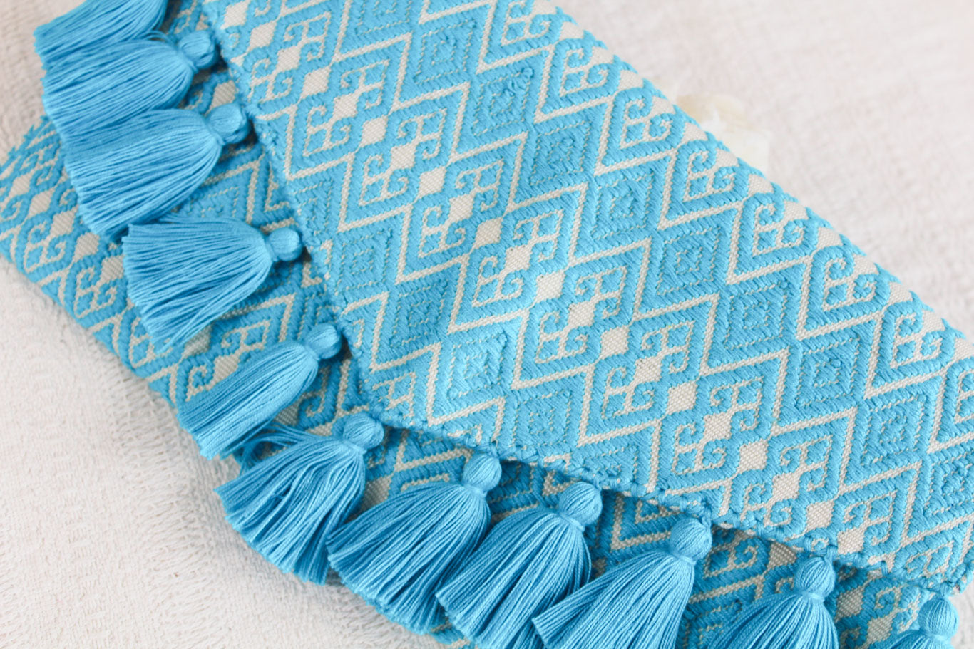 Clutch Artesanal Rizado Azul