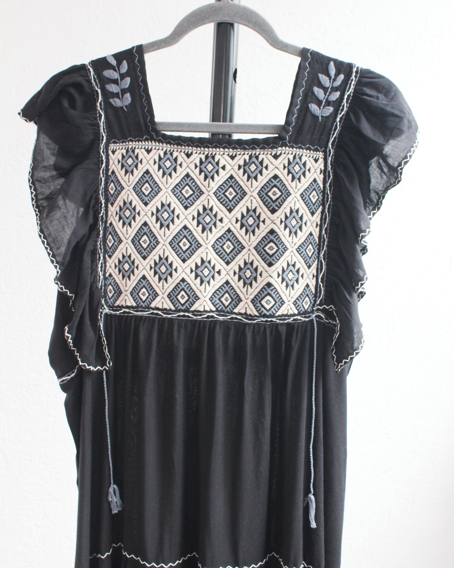 Vestido Josefina Estrellas Negro Blanco Unitalla