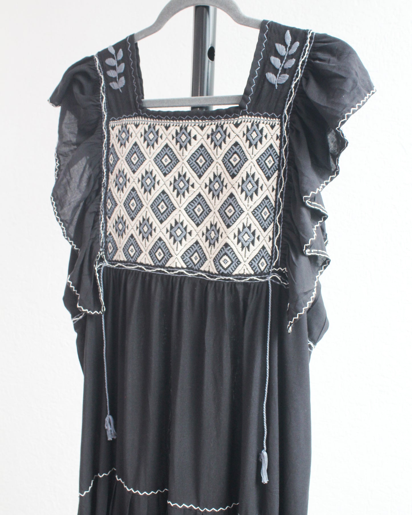 Vestido Josefina Estrellas Negro Blanco Unitalla