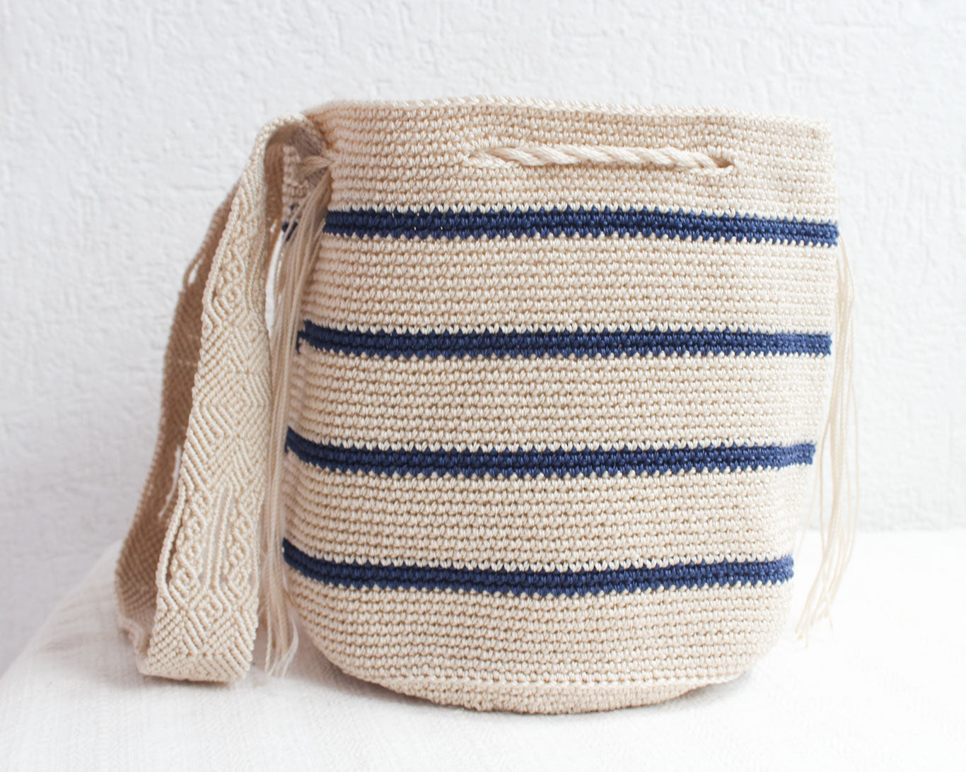 Bolso Marfil Azul Coral