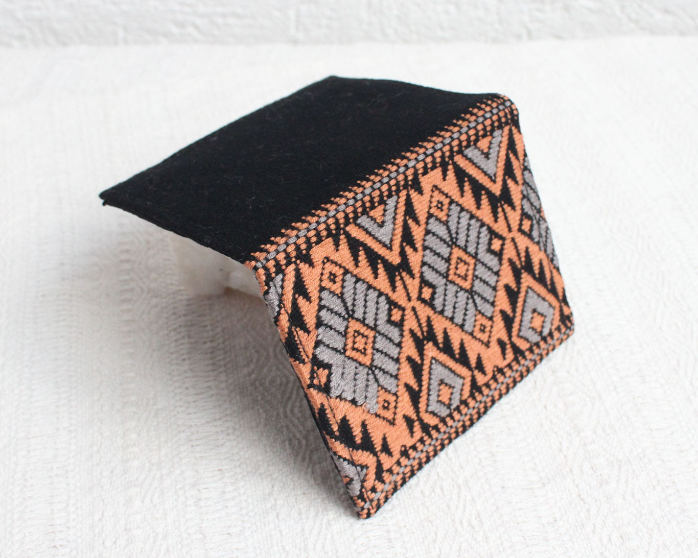 Tarjetero Flores Gris Melón