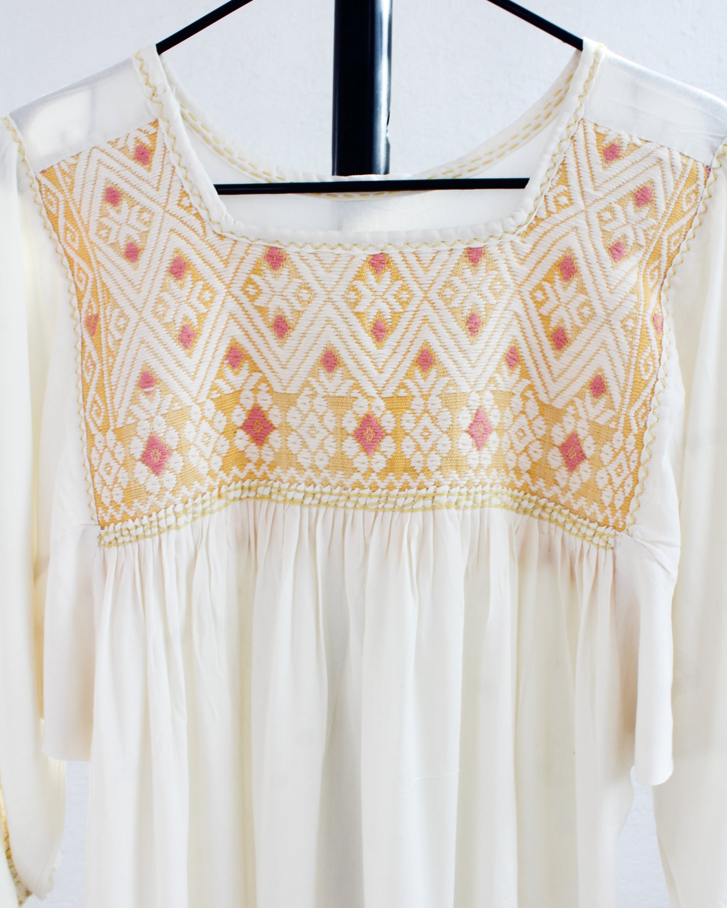 Vestido Elena Marfil Amarillo Manga 3/4 CH - M -L