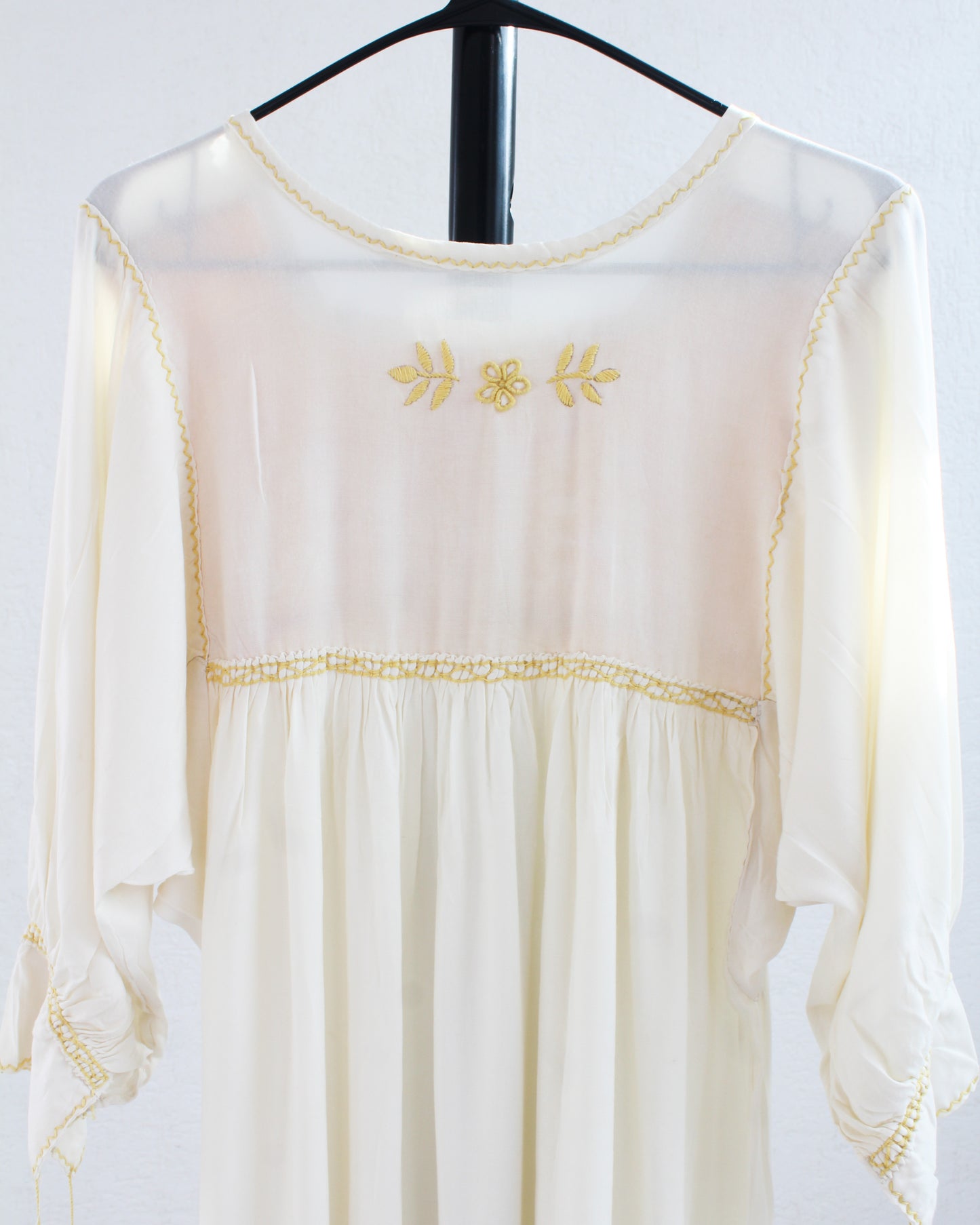 Vestido Elena Marfil Amarillo Manga 3/4 CH - M -L