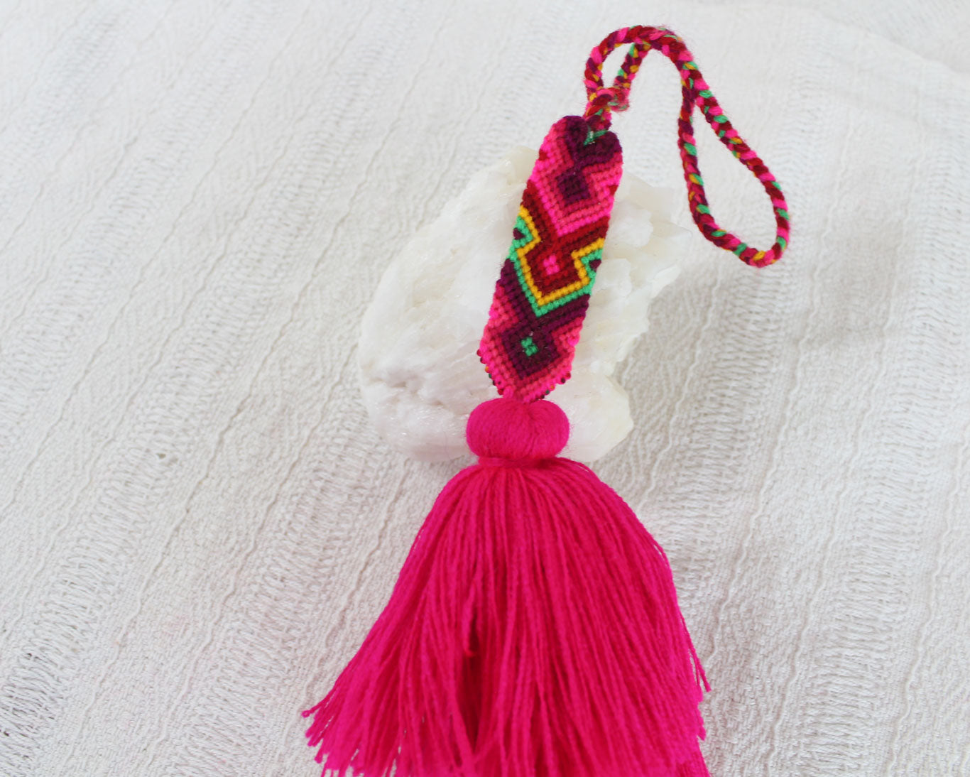 Campanitas con pulsera Rosa Mexicano