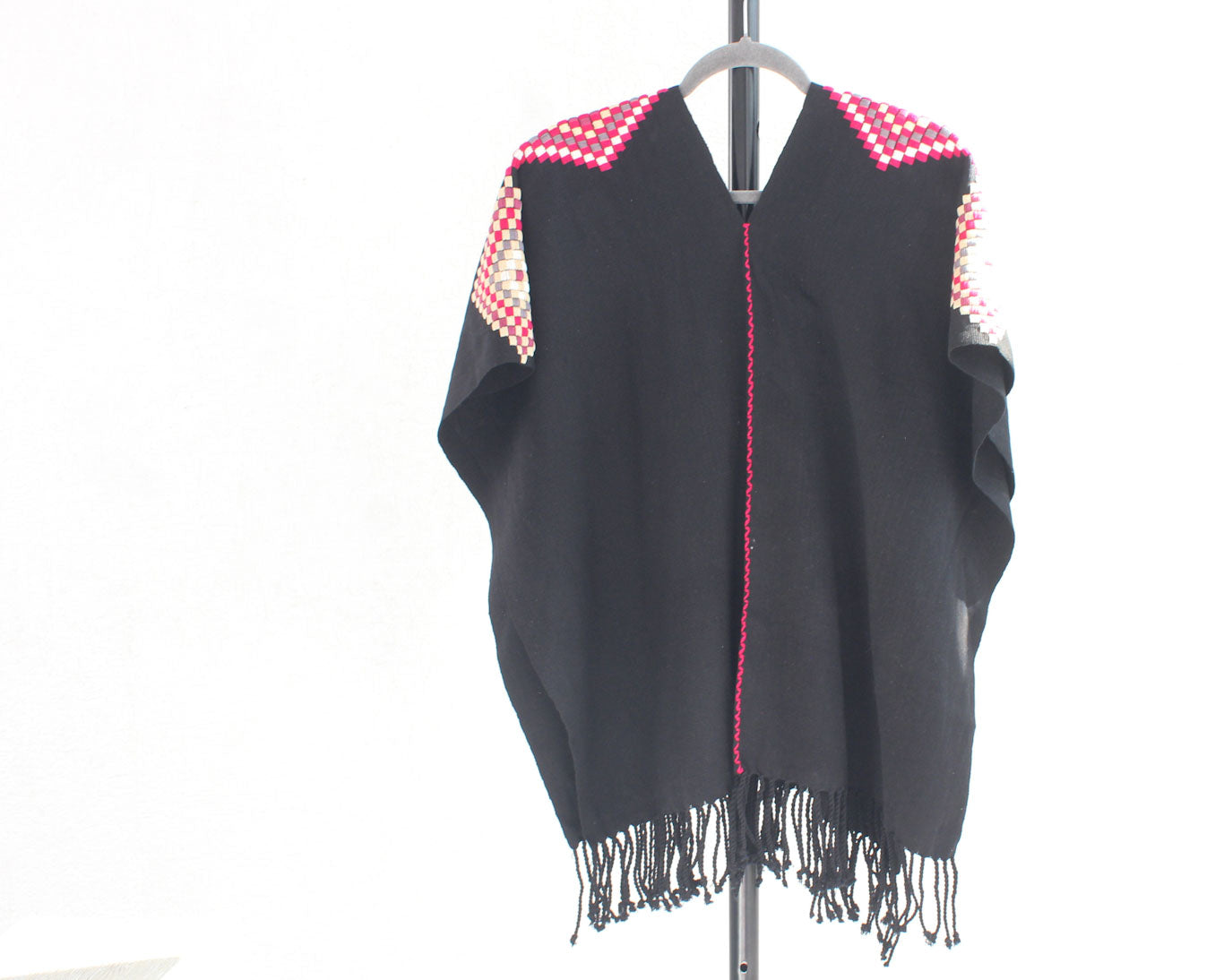 Jorongo Rombos Negro Rosa