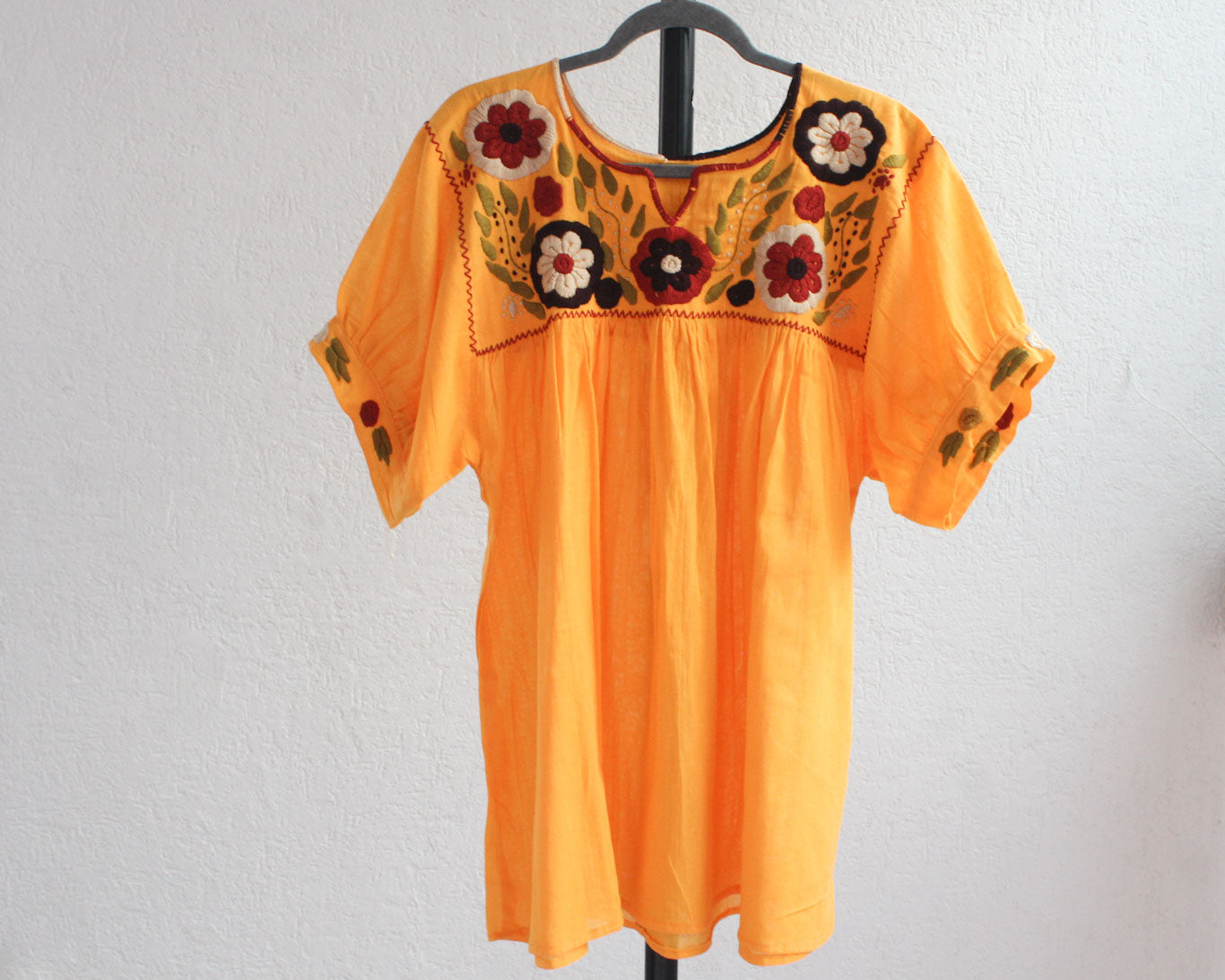 Blusa Mary Flores Amarillo XXL